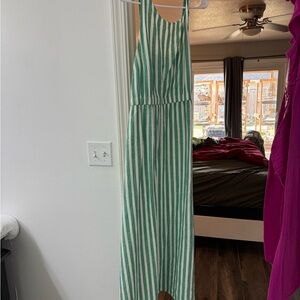 Universal Thread Green and White Striped Dress